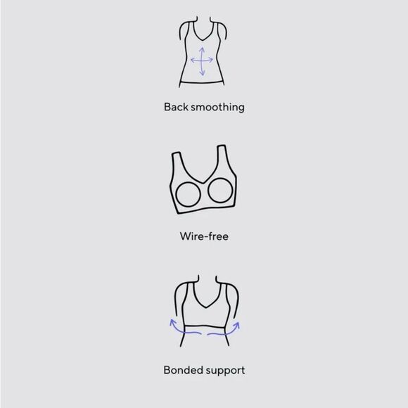 Never worn! HoneyLove V-Neck Bra in Fig Size 3X - Picture 6 of 6